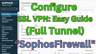 quotStepbyStep Configure Full Tunnel SSL VPN on Sophos Firewallquot [upl. by Niraj492]