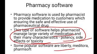 Hospital and Pharmacy Software information and information gathering bpharm 2nd sem comapplin pha [upl. by Idnahs]