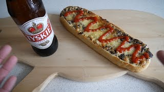 Polish Food Taste Test  Zapiekanka amp Tyskie beer  Food amp Drink [upl. by Leiva800]