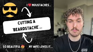 Shaving My Beard Into A Moustache Beardstache [upl. by Rust937]