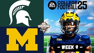 MICHIGAN STATE vs MICHIGAN  WEEK 9  College Football Prediction [upl. by Annhej110]