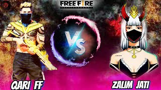 Qari FF vs zalim jatti  1v1 custom 😳freefire freefire freefire freefire [upl. by Eimmij661]