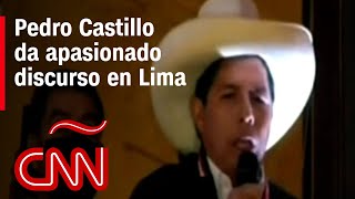 Primer discurso de Pedro Castillo como presidente electo de Perú [upl. by Irol]