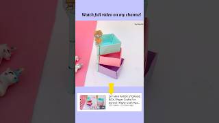 Diy mini paper storage box diy shorts papercraft [upl. by Ahsatin437]