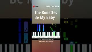 The Ronettes  Be My Baby  EASY Piano CHORDS TUTORIAL by Piano Fun Play YouTubeShorts shorts [upl. by Nerrej]