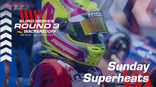 Sunday Superheats  Round 3 Wackersdorf Germany  IAME Euro Series 2024 [upl. by Lipman]