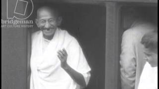 Various shots of Gandhi after long prison hunger strike India 1930s [upl. by Ueih]