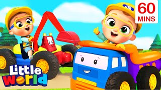 Construction Workers Safety Song  More Kids Songs amp Nursery Rhymes by Little World [upl. by Nylssej]