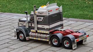 RC TRUCKS in MOTION  KENWORTH T909  ROAD TRAIN  TAMIYA KING HAULER MODIFIED [upl. by Ahsiel154]