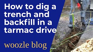 DIY Guide How to Dig a Trench and Backfill in a Tarmac Drive [upl. by Nosirb]