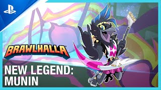 Brawlhalla New Legend Munin Trailer  PS4 [upl. by Anais]