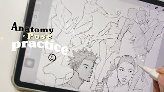 ☆ Real time Anatomypose practice ☻  IPAD ASMR no music [upl. by Grigson984]