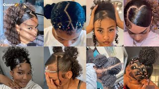 😍💖Cute and Easy Natural Curly hairstyles pt2🦋✨ [upl. by Savina]