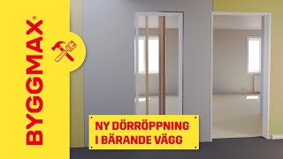 Ny dörröppning i bärande vägg [upl. by Aicrop]