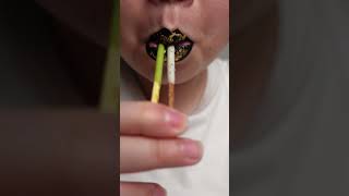 ASMR BLUEBERRY x MATCHA POCKY BISCUIT STICKS SATISFYING CLOSE UP MOUTH EATING SOUNDS MUKBANG Shorts [upl. by Urbanna]