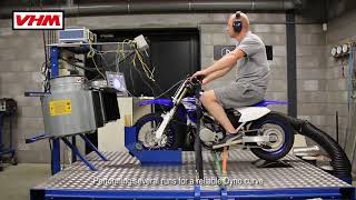 Yamaha YZ65 2018 Dyno test with VHM cylinder head full [upl. by Wettam]