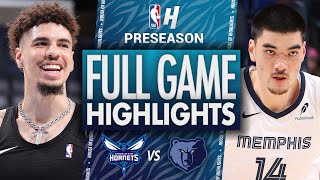 Charlotte Hornets vs Memphis Grizzlies  Full Game Highlights  October 10 2024 NBA Preseason [upl. by Frayda402]