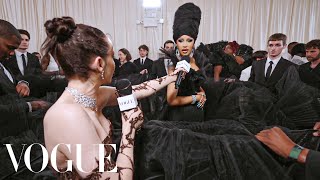 Cardi B Needs 7 People to Help Carry Her Dress  Met Gala 2024 With Emma Chamberlain [upl. by Eycal]