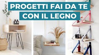 Idee per progetti FAI DA TE con il LEGNO  DIY [upl. by Dnaletak]