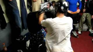 hockey locker boxing ZACH vs SHANAHAN [upl. by Maguire812]