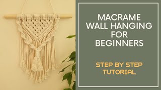 EASY DIY Macrame Wall Hanging Beginner Tutorial 마크라메 벽장식 벽걸이 월행잉 초보자 🐛 [upl. by Anaehs]