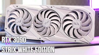 RTX 3090 Strix White Edition  Unboxing Review amp Benchmark  One Beautiful GPU nvidia asus [upl. by Oetsira]