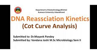 DNA reassociation kinetics cot curve analysismayankpandeybiochemistevan2678 [upl. by Adnohsad541]