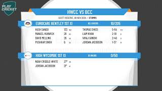 High Wycombe 1st XI v Eurocare Bentley 1st XI [upl. by Abbate25]