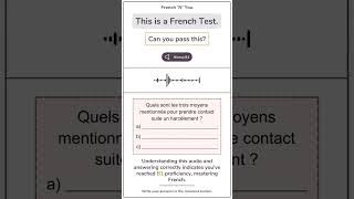 DELF B1 French Listening Test10 delfb1 frenchnyou french frenchlistening practice [upl. by Rochester]