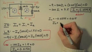 How to Solve a Kirchhoffs Rules Problem  Simple Example [upl. by Tarrant35]