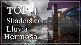 TOP 4 SHADERS Con la Lluvia mas HERMOSA [upl. by Quinton904]