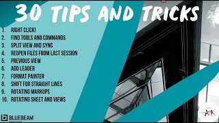 Bluebeam Tips and Tricks to Increase your Productivity [upl. by Tiphani]