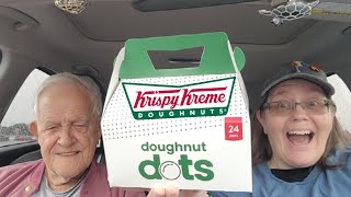 Krispy Kreme NEW Doughnut Dots Review foodreview fastfood fastfoodreview krispykreme [upl. by Ahcilef]