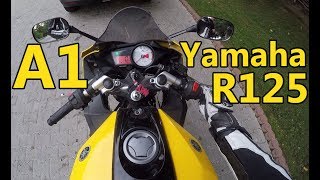 Yamaha YZF R125 Test Ride  A1 [upl. by Sapphira972]