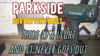 Parkside 20v 2ah battery charge status fault Fixed👍 parkside parksidetools lidl [upl. by Nallid532]