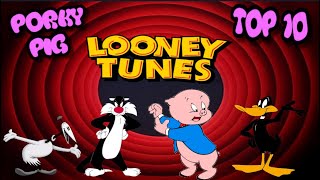 Looney Tunes  Top 10 Porky Pig Cartoons [upl. by Ahsenom]