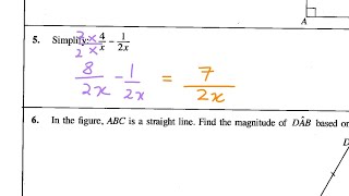 2018 GCE OL Maths PAST PAPER English medium  Subtraction in Fractions➗ Expected questions answer [upl. by Caines]