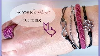 Schmuck selber machen Armband vintage infinity [upl. by Esital]