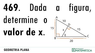 C13 SEMELHANÇA DE TRIÂNGULOS E POTÊNCIA DE PONTO 469 [upl. by Nywde]