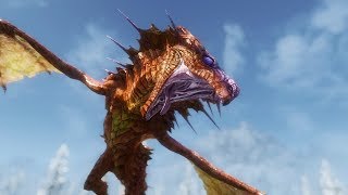 Skyrim Mods Summonable Revered Dragon PS4XBOX1PC [upl. by Pruter427]