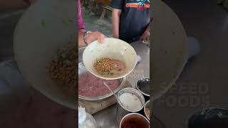 60 years recipe Minced pork noodle cooking in the bowl  street food Chachoengsao Thailand [upl. by Noiraa]