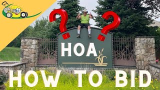 How to Bid an HOA [upl. by Yenattirb150]