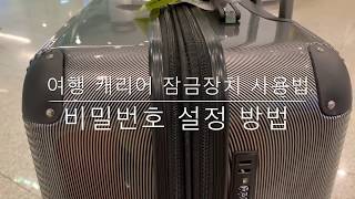 여행 가방 캐리어 지퍼 잠금장치 사용법 및 비밀번호 재설정 방법 TSA007  How to use a zipper lock of Kenneth Cole carrier [upl. by Merissa712]