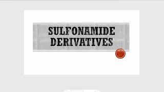 Derivatives of Sulfonamide Medicinal Chemistry PharmD UrduHindi [upl. by Nae]