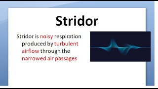 ENT Stridor causes types classification what is define definition treatment diagnosis [upl. by Onaimad]