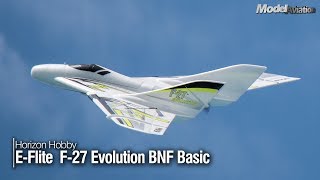 Horizon Hobby EFlite F27 BNF Basic  Model Aviation magazine [upl. by Hortensia]