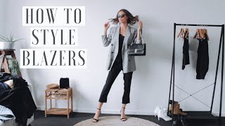 Blazer Outfit Ideas  How To Style Blazers 👟 1 BLAZER 9 OUTFITS [upl. by Edurtreg784]