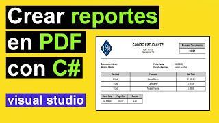 Como crear reportes en PDF con C ✅ fácil y completo ✅ [upl. by Anividul997]