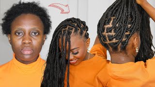 She did that NO cornrows NO Rubber band  Easy DIY Boho Locs In 3hrs [upl. by Demb]