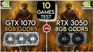 GTX 1070 vs RTX 3050  10 Games Test  Battle Of Pride 😍 [upl. by Jahdai]